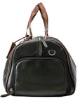 TRAVEL COLLECTION LOS PABLO DUFFLE BAG - DARK GREEN POLISH AND NUTMEG