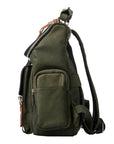 TRAVEL COLLECTION LOS PABLO BACKPACK - LIGHT GREEN AND NUTMEG