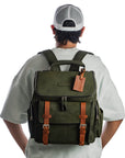 TRAVEL COLLECTION LOS PABLO BACKPACK - LIGHT GREEN AND NUTMEG
