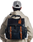 TRAVEL COLLECTION LOS PABLO BACKPACK - BLUE POLISH AND NUTMEG