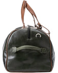 TRAVEL COLLECTION LOS PABLO DUFFLE BAG - DARK GREEN POLISH AND NUTMEG