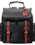 TRAVEL COLLECTION LOS PABLO BACKPACK - BLACK AND CRIMSON RED