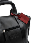 TRAVEL COLLECTION LOS PABLO DUFFLE BAG - BLACK AND CRIMSON RED