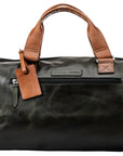 TRAVEL COLLECTION LOS PABLO DUFFLE BAG - DARK GREEN POLISH AND NUTMEG
