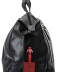 TRAVEL COLLECTION LOS PABLO DUFFLE BAG - BLACK AND CRIMSON RED