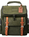 TRAVEL COLLECTION LOS PABLO BACKPACK - LIGHT GREEN AND NUTMEG